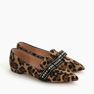 J. Crew Gwen Flats in Leopard Calf